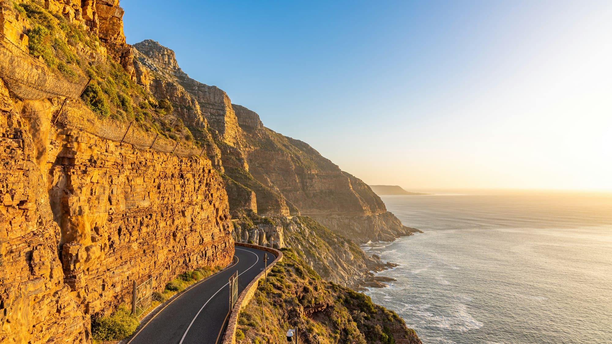A coastal mountain road on South Africa’s Cape Peninsula